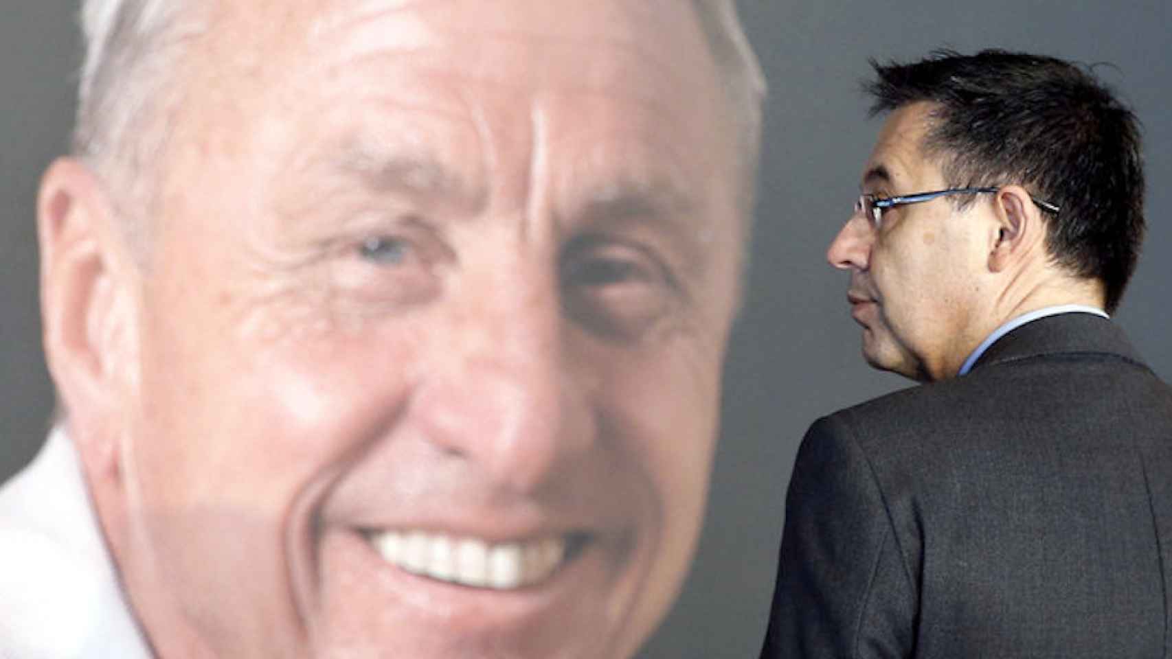Una foto de Josep Maria Bartomeu en el homenaje a Cruyff de 2016 / EFE