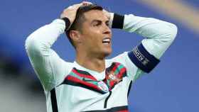 Cristiano Ronaldo, lamentando una jugada con Portugal | EFE