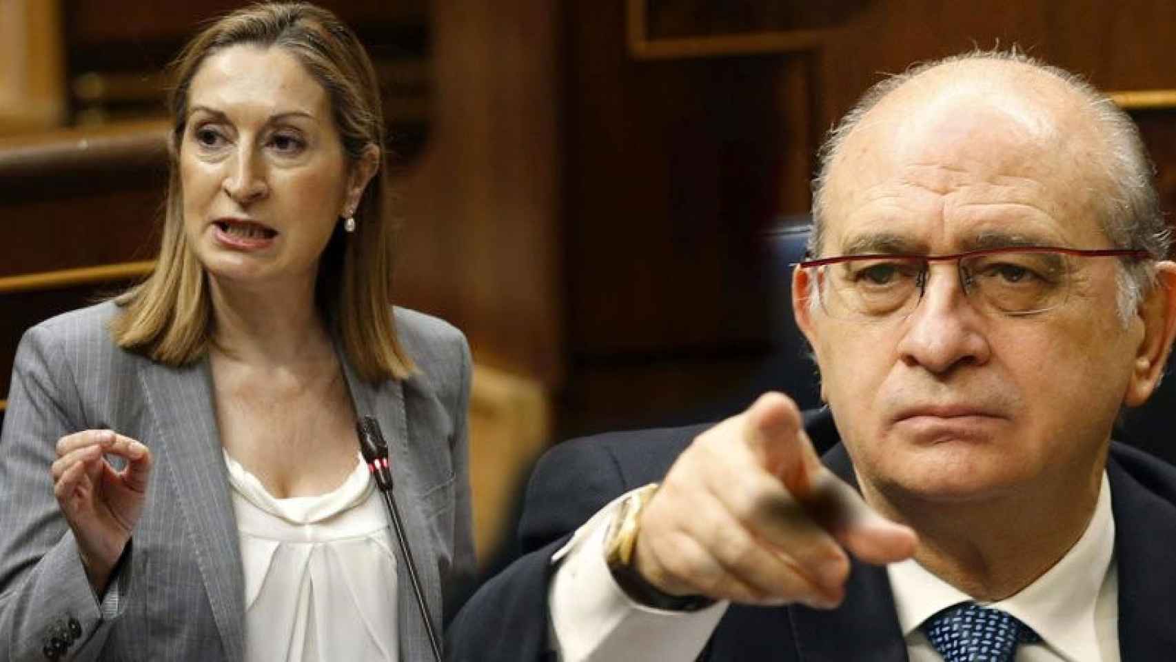 Ana Pastor, ministra de Fomento en funciones, y Jorge Fernandez Díaz, responsable de Interior en la última legislatura.