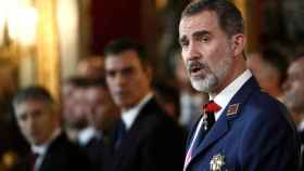 El rey Felipe VI pronuncia su discurso durante la Pascua Militar en una ceremonia celebrada en el Palacio Real de Madrid / EFE