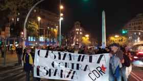 Manifestantes independentistas, cortando el tráfico en la Diagonal de Barcelona / EUROPA PRESS