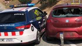 Imagen del vehículo que chocó contra un coche patrulla de la policía catalana, después de conducir bebido durante varios kilómetros por la A-2 hasta Vidreres / MOSSOS