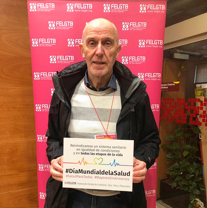 Sebastián Meyer con FELGTB por el #DíaMundialdelaSalud / @StopsidaONG