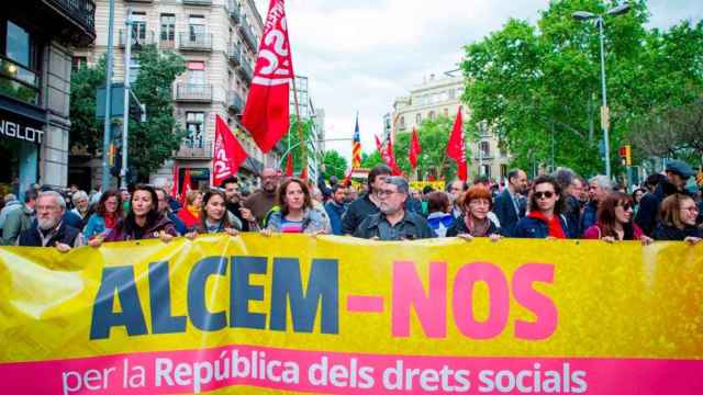 Una de las manifestaciones promovidas por los independentistas de Intersindical-CSC / EFE