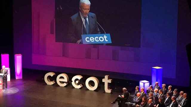 El presidente de Cecot, Antoni Abad, durante su intervención / CECOT