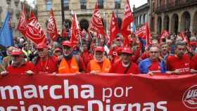 Imagen de una de las primeras manifestaciones por las pensiones en septiembre pasado / EFE