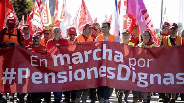 La marcha de pensionistas que llegó la semana pasada a Madrid / EFE