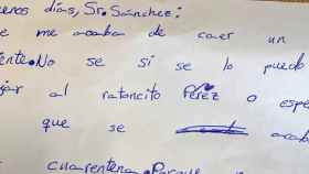 La carta de Sofía sobre el Ratoncito Pérez / TWITTER