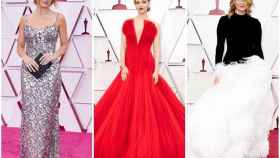 Margot Robbie, Amanda Seyfried y Laura Dern en la alfombra roja de los Oscar 2021 / EP