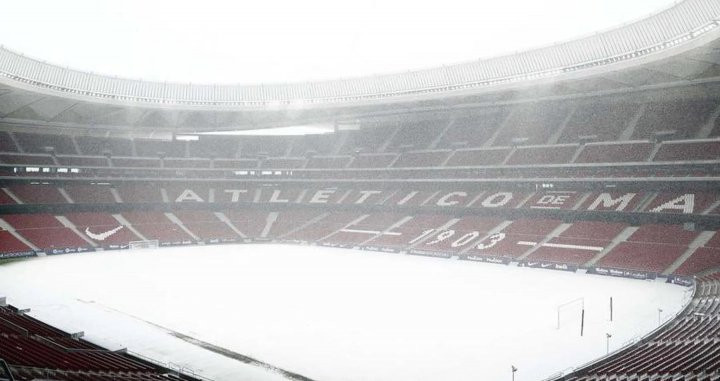 El Wanda Metropolitano, completamente nevado | ATM