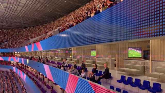 Recreación virtual de los dos anillos de palcos del nuevo Camp Nou / FCB
