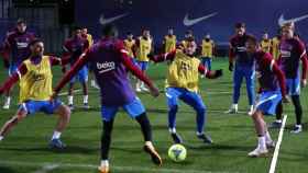 Los jugadores del Barça en un reciente entrenamiento / FCB