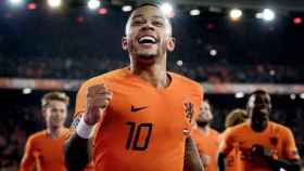 Memphis Depay celebra un gol con la selección neerlandesa / EFE