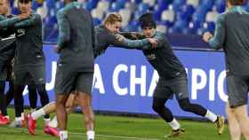 De Jong y Griezmann en un entrenamiento / FC Barcelona