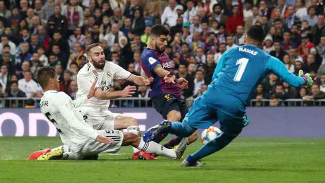 Una foto del último clásico copero entre Barça y Real Madrid / EFE