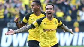 Paco Alcácer, ex del Barça, celebra un gol con el Borussia Dortmund / EFE