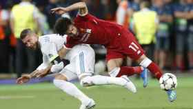 Ramos y Salah, en la final de la Champions entre Madrid y Liverpool | EFE