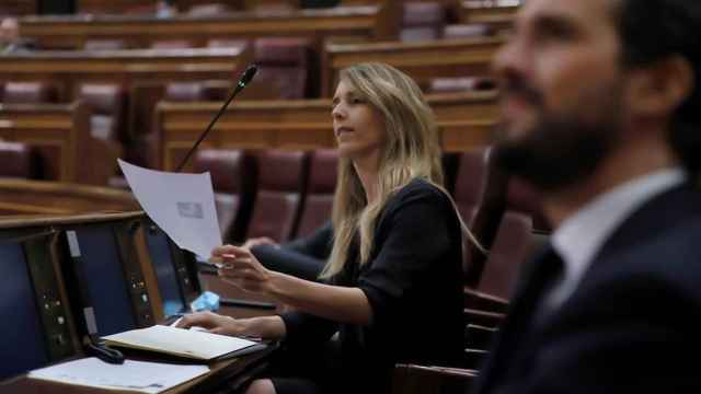 La exportavoz parlamentaria del PP, Cayetana Álvarez de Toledo, y Pablo Casado en el Congreso / EL ESPAÑOL