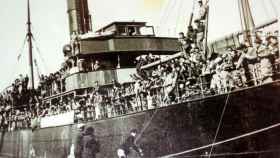 El buque Stanbrook, que se ocupó del exilio republicano, desde Alicante, en marzo de 1939 / RTVE