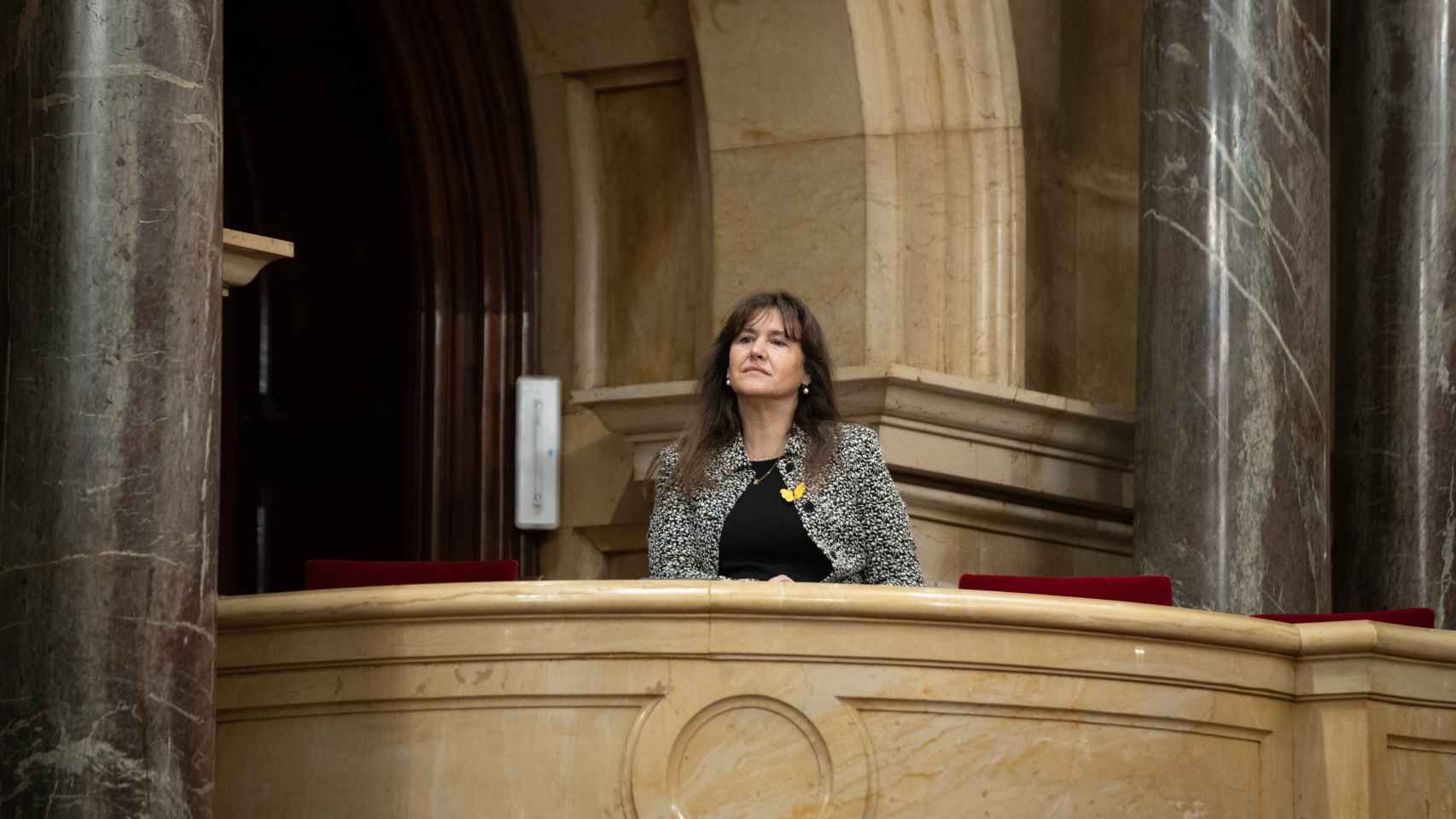 La presidenta de Junts, Laura Borràs, durante una sesión de control en el Parlament  / EUROPA PRESS