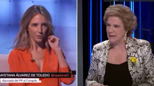 Cayetana Álvarez de Toledo y Pilar Rahola, en sus intervenciones en el programa FAQs de TV3