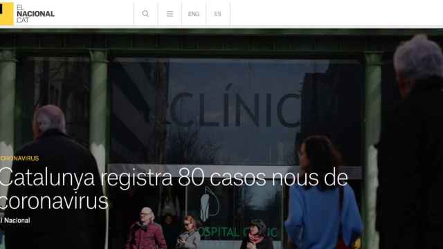 Portada del diario digital 'El Nacional', editado por el Grup les Notícies de Catalunya / CG