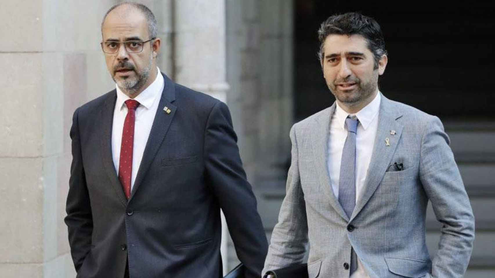 Los consejeros de Interior y de Políticas Digitales, Miquel Buch (i) y Jordi Puigneró (d), involucrados en el supuestos CNI catalán / EFE