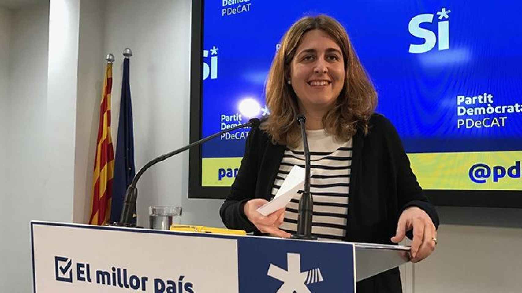 Marta Pascal, coordinadora de PDeCAT, formación que ha impulsado una campaña de recogida de donativos / EUROPA PRESS