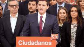 El presidente de Ciudadanos, Albert Rivera, compite con otros dos candidatos por la presidencia del partido / EFE
