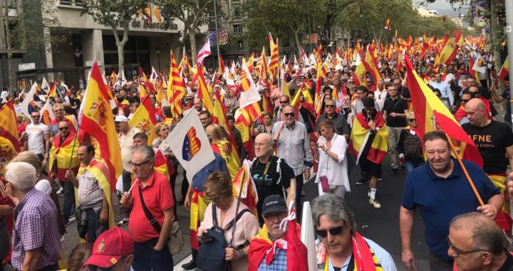 manifestacion 12 octubre barcelona hispanidad