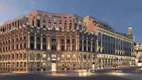 Fachada a la plaza de Canalejas del Four Seasons Hotel Madrid y de la Galería Canalejas / CG