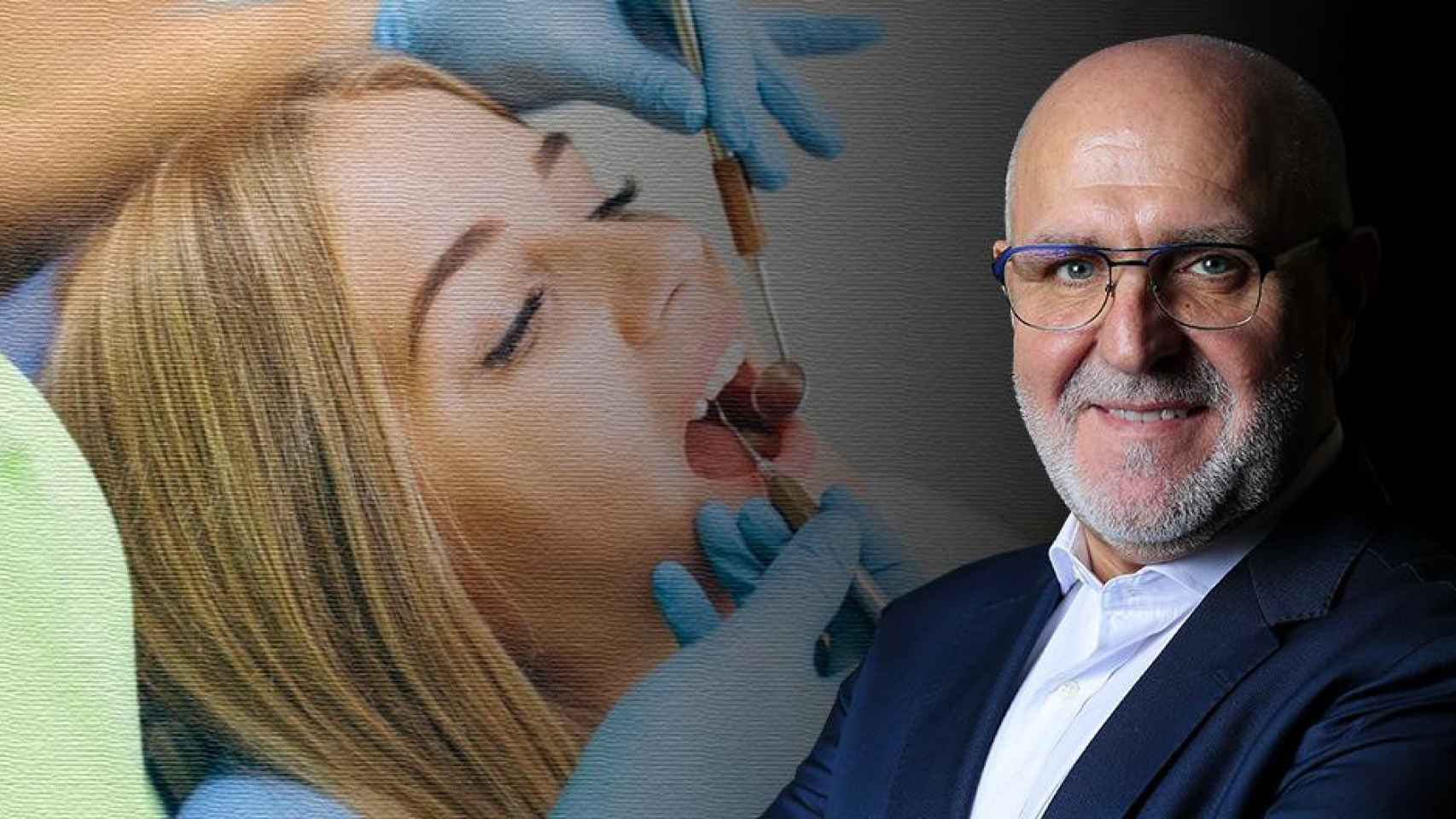 Marcial Hernández y una chica en su visita al dentista / FOTOMONTAJE DE CG