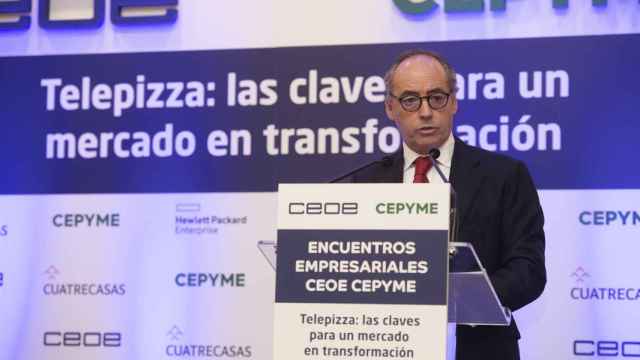 Pablo Juantegui, el presidente de Telepizza en un encuentro con empresarios / EUROPA PRESS