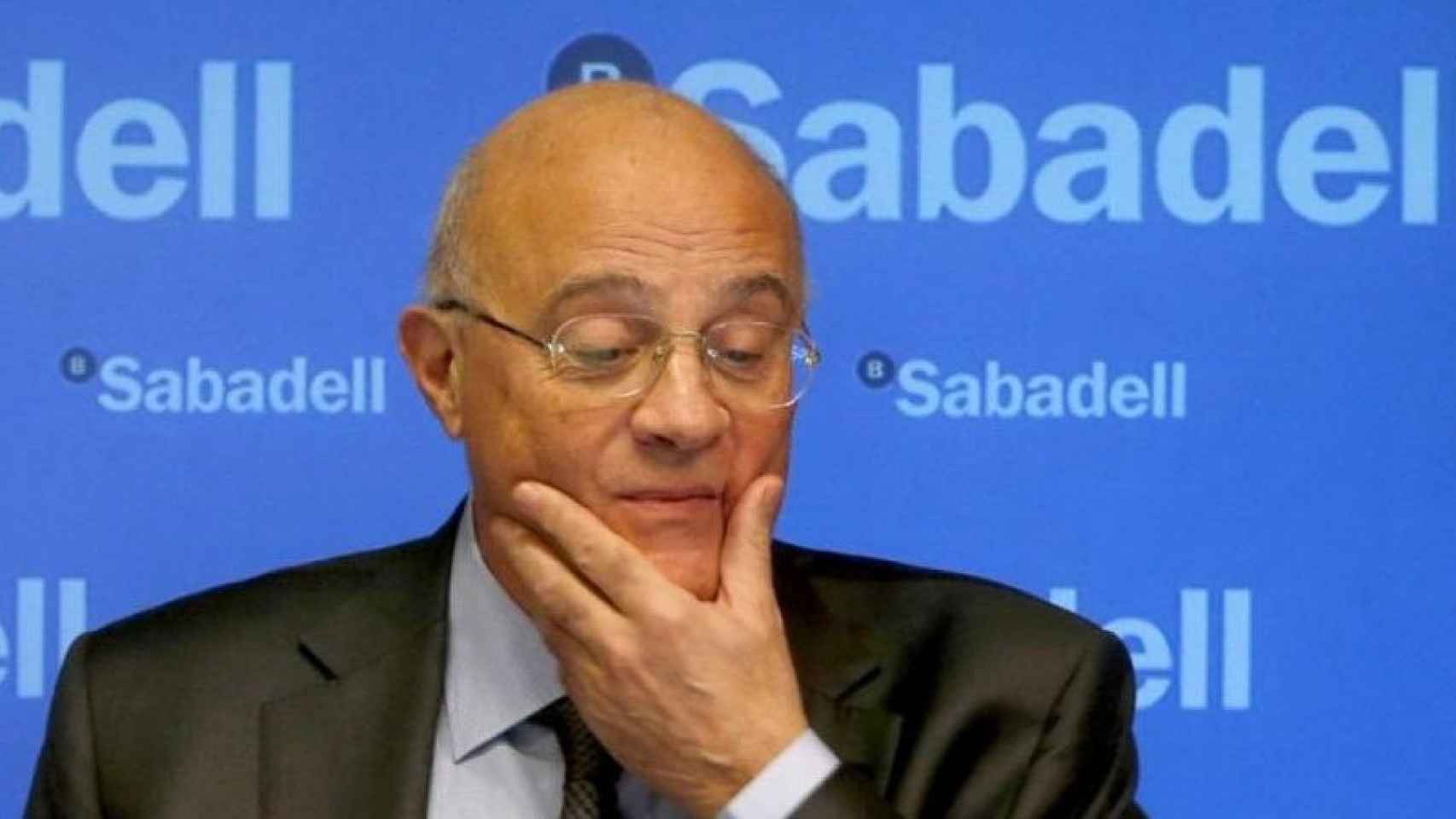 Josep Oliu, presidente de Banco Sabadell, en una imagen de archivo en la presentación de los resultados de 2014.