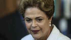Dilma Rousseff en una rueda de prensa posterior a su suspensión.