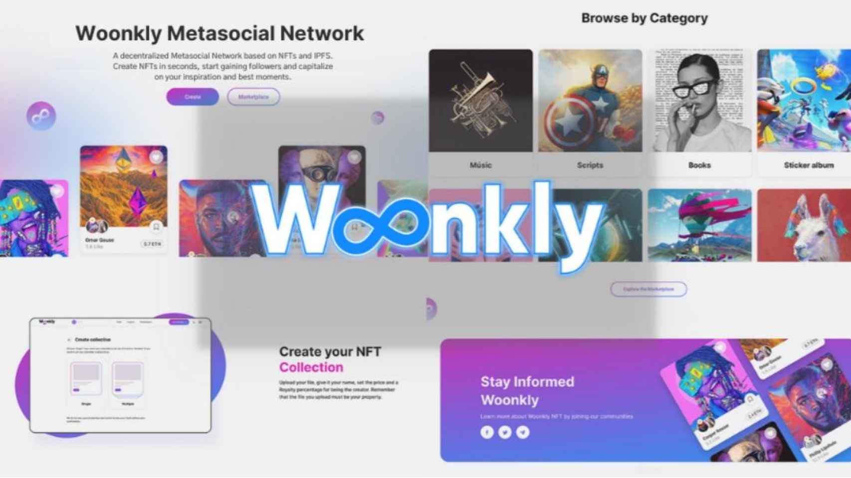 Woonkly, nueva red social que combina NFT y metaversos / CEDIDA
