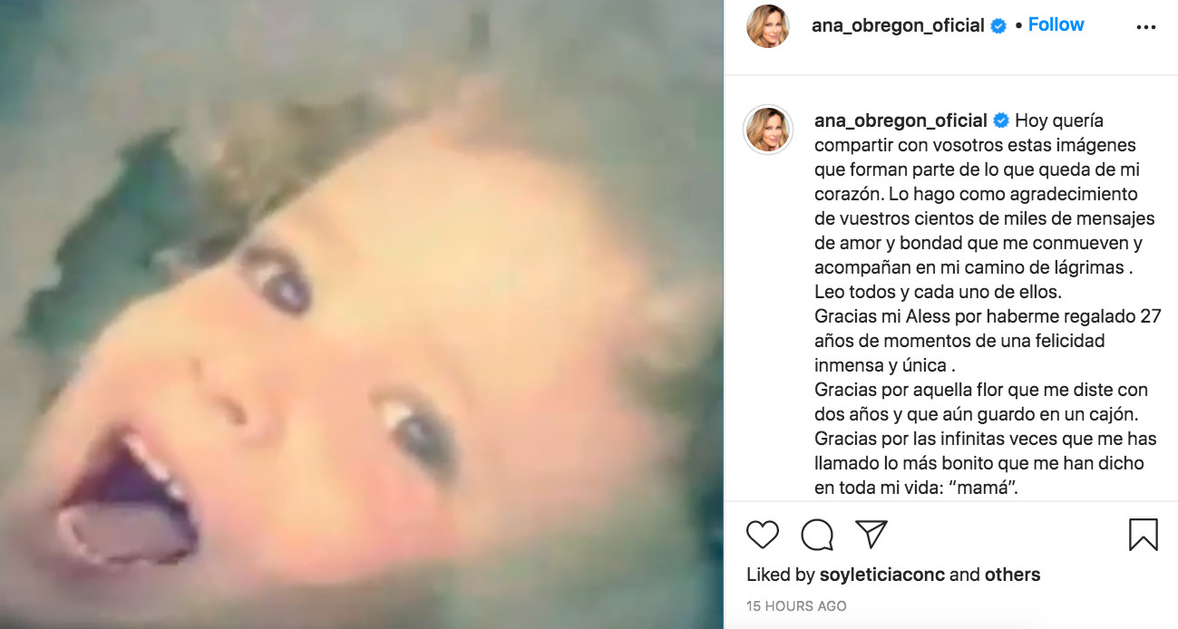 Ana Obregón publica un vídeo de la infancia de su hijo Aless Lequio / INSTAGRAM