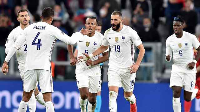 La celebración de Francia ante Bélgica, en las semifinales de la UEFA Nations League / EFE