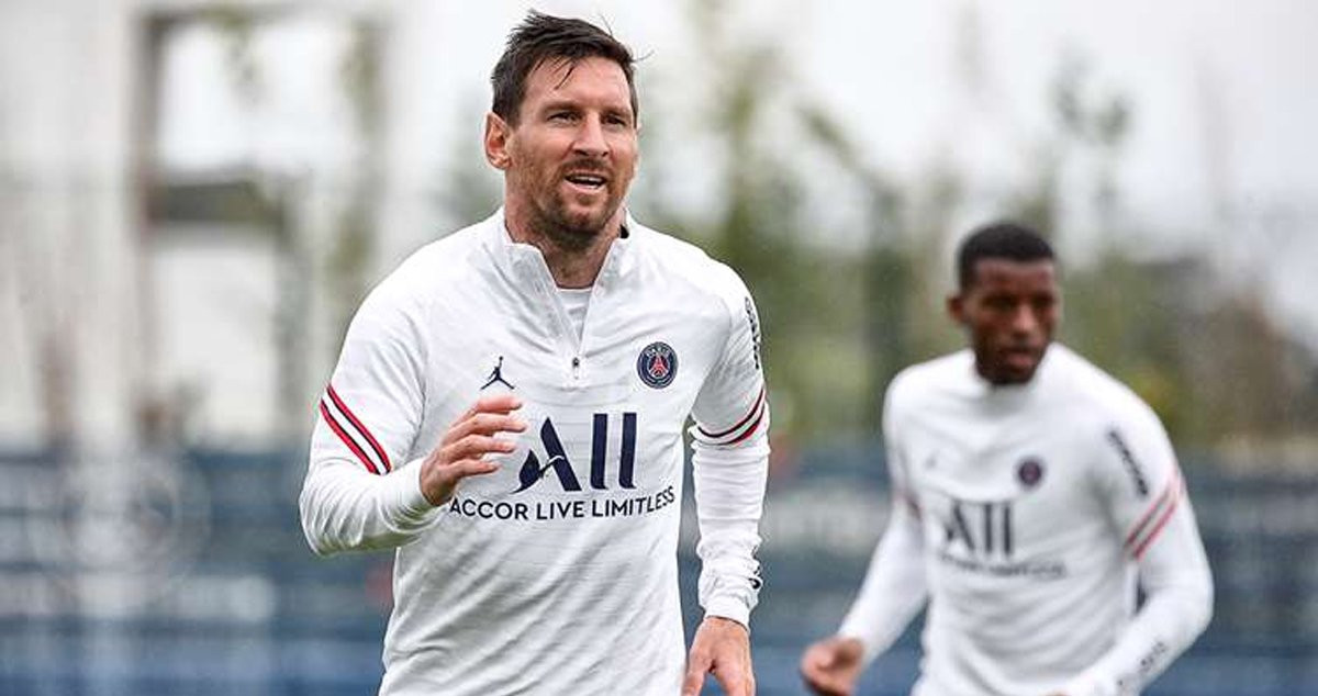 Lionel Messi, entrenando con el equipo parisino / PSG