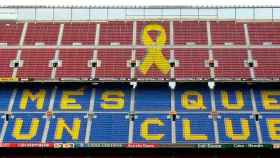 El esbozo de 'Més que un llaç' para el Camp Nou / TWITTER