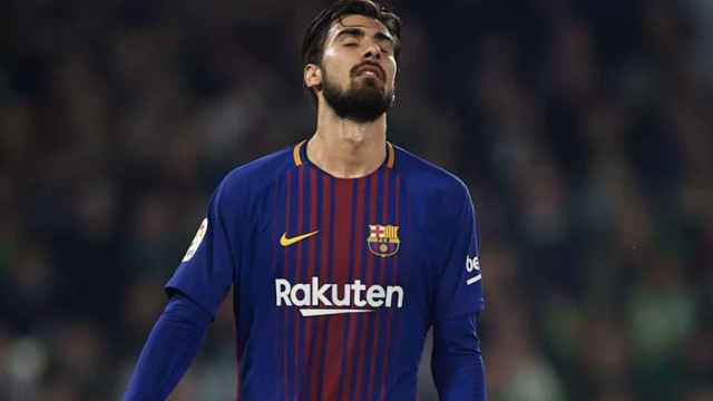 Una foto de André Gomes durante un partido del Barça / Twitter