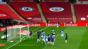 Imagen del Chelsea-City en la Carabao Cup en Wembley / Redes
