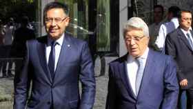 Una foto de Josep Maria Bartomeu y Enrique Cerezo, presidentes del Barça y Atlético de Madrid / Twitter