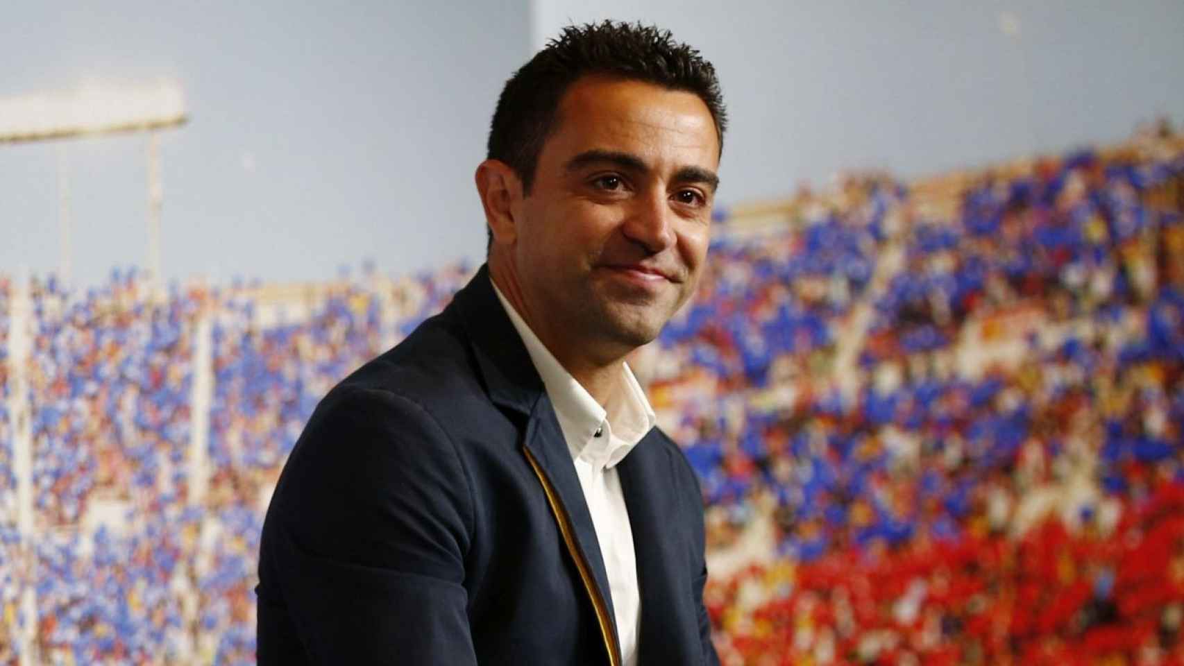 Xavi Hernàndez en el acto de despedida con el Barça / EFE
