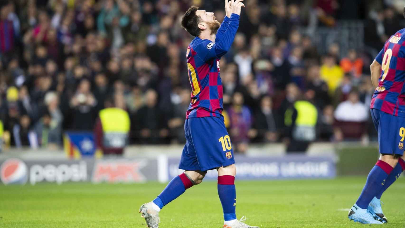 Leo Messi celebrando su gol contra el Borussia Dortmund / FC Barcelona
