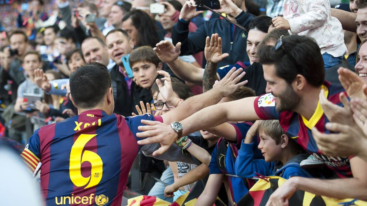 Xavi Hernández, el día de su despedida del Camp Nou / FC Barcelona