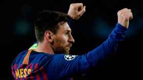 Una foto de Leo Messi durante un partido de Champions League / Twitter