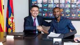 Bartomeu presenta al nuevo encargado de los fichajes en el Barça, Eric Abidal / FCB
