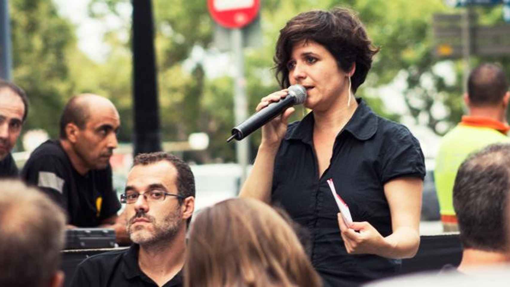 Gala Pin, exconcejal de Ciutat Vella y Participación, en un acto de Barcelona en Comú / CG