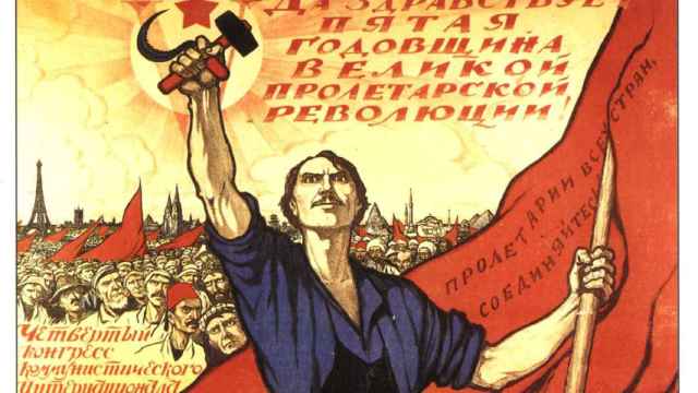 Cartel de propaganda bolchevique de la revolución rusa